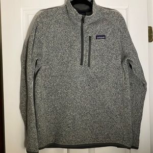 Medium Men’s 1/4 zip better sweater gray Patagonia